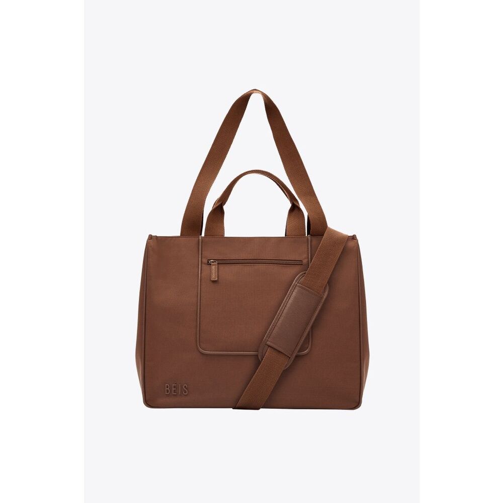NWT BEIS The East/West Tote in Maple Brown